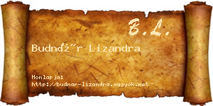 Budnár Lizandra névjegykártya